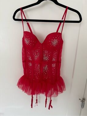 Victoria's Secret Red Lingerie Top 36B